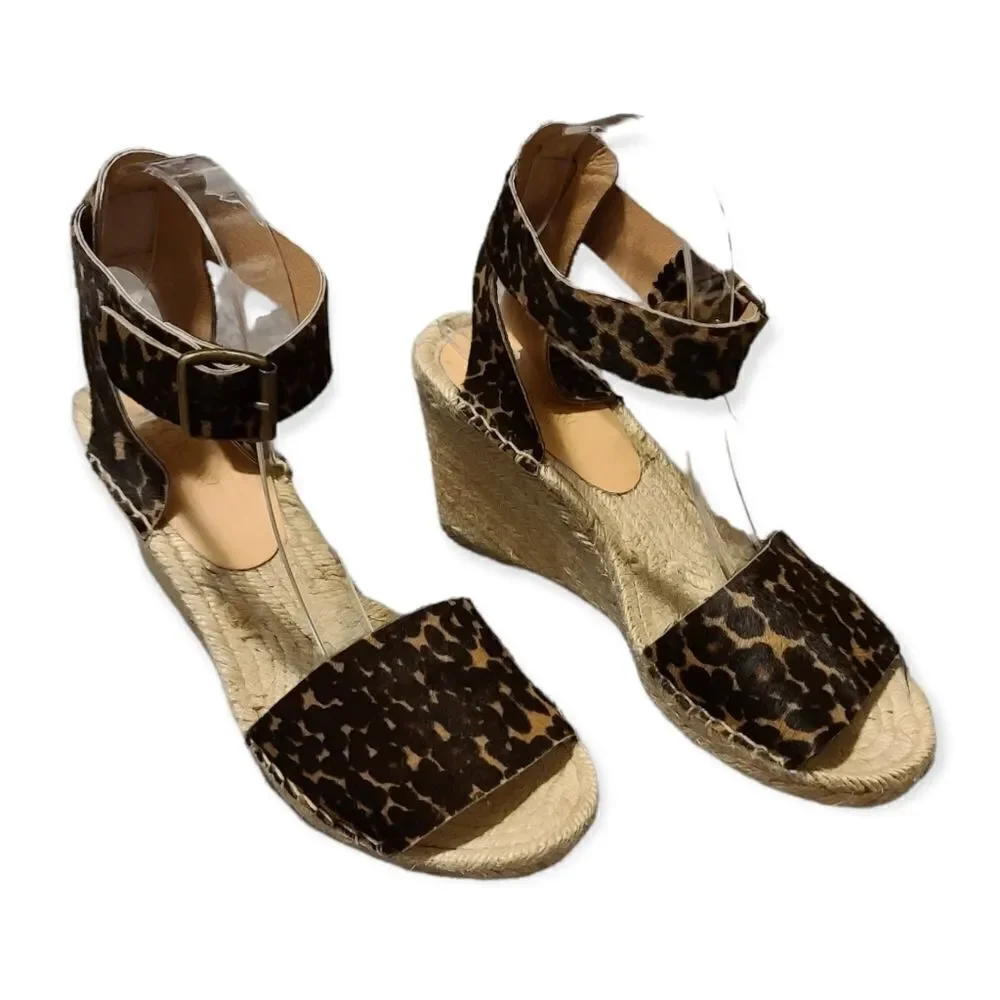 J. Crew Animal Print Espadrille Size 8